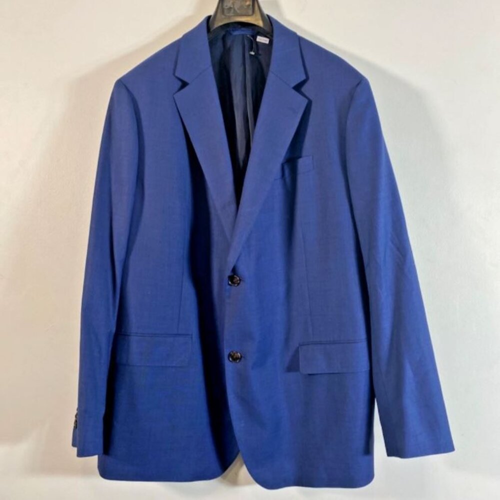 NEW Bonobos Woven Marzotto Italian Wool Men's Blue Sport Coat 54R Blazer Jacket